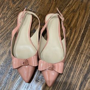 Ann Taylor Pink Slingback Flats